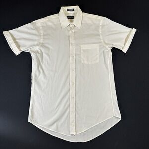 Vintage 80s Christian Dior Shirt Mens 15 SS Medium Button Down White Made in USA